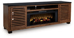 Kallari 84" TV Stand with Electric Fireplace - Massey's Furniture Barn (Watertown, NY) 