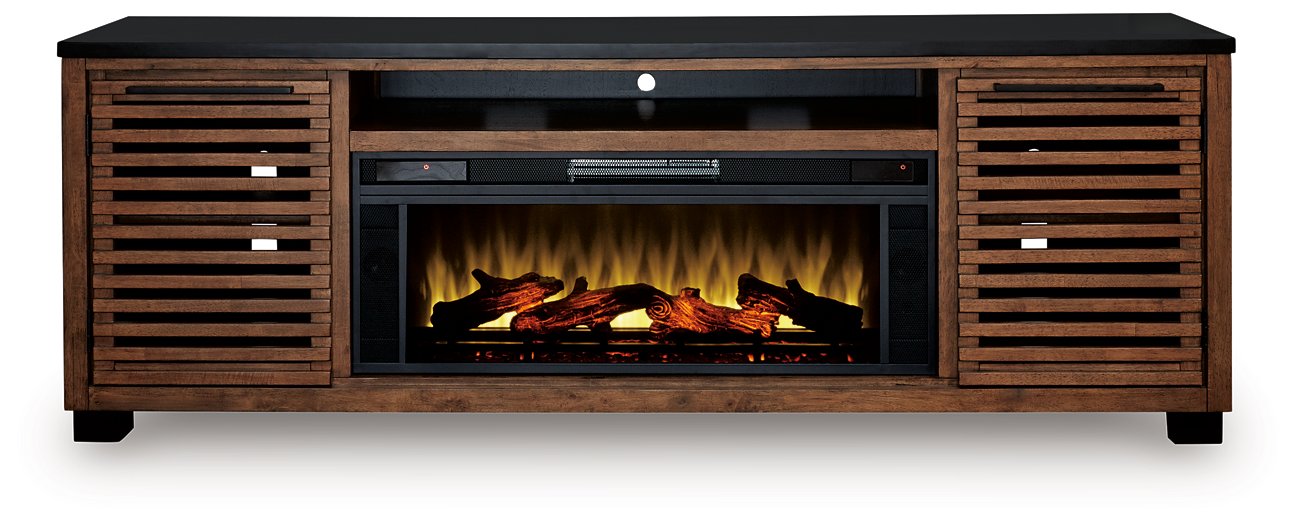 Kallari 84" TV Stand with Electric Fireplace - Massey's Furniture Barn (Watertown, NY) 