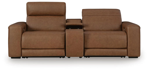 Rally-Up Power Reclining Sectional Loveseat with Console - Massey's Furniture Barn (Watertown, NY) 