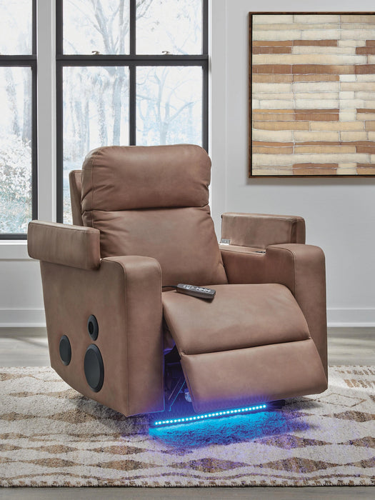 Flinlock Power Glider Recliner with Audio System - Massey's Furniture Barn (Watertown, NY) 