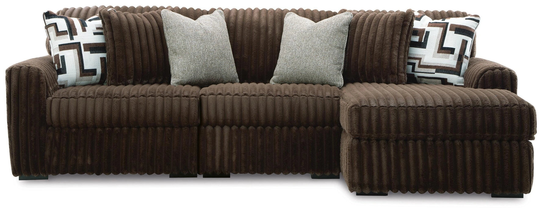Midnight-Madness Sectional with Chaise - Massey's Furniture Barn (Watertown, NY) 