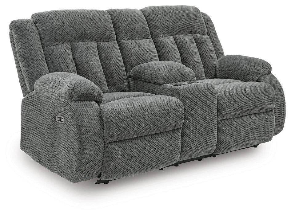 Greely Bend Power Reclining Loveseat with Console