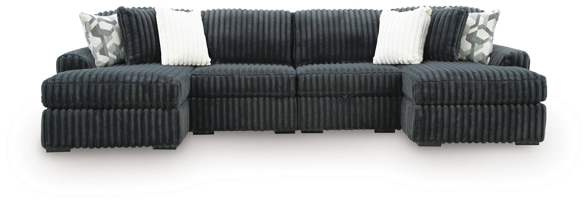 Midnight-Madness Sectional with Chaise - Massey's Furniture Barn (Watertown, NY) 