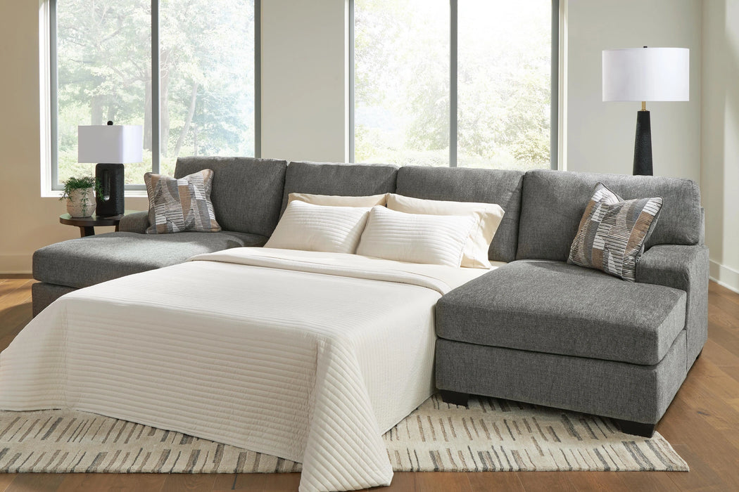 Newellen Sleeper Sectional with Chaise - Massey's Furniture Barn (Watertown, NY) 