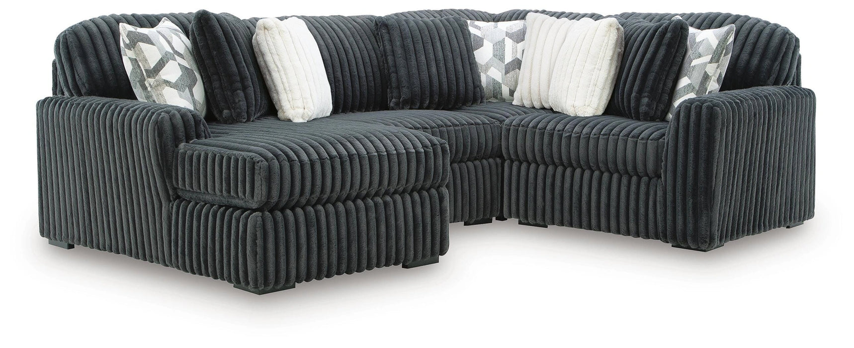 Midnight-Madness Sectional with Chaise - Massey's Furniture Barn (Watertown, NY) 