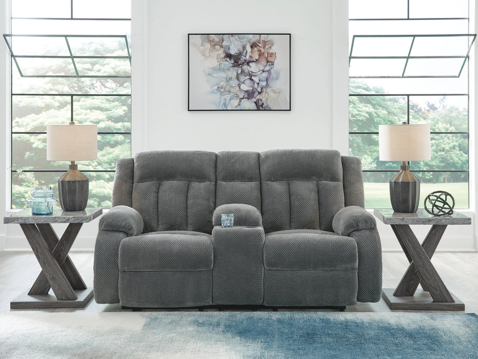 Greely Bend Power Reclining Loveseat with Console