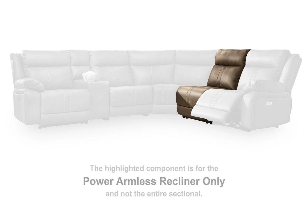 Max-Media Power Reclining Sectional with Audio Console