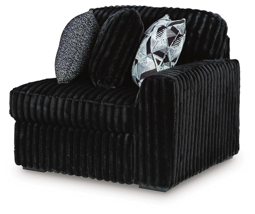 Midnight-Madness Sectional with Chaise - Massey's Furniture Barn (Watertown, NY) 