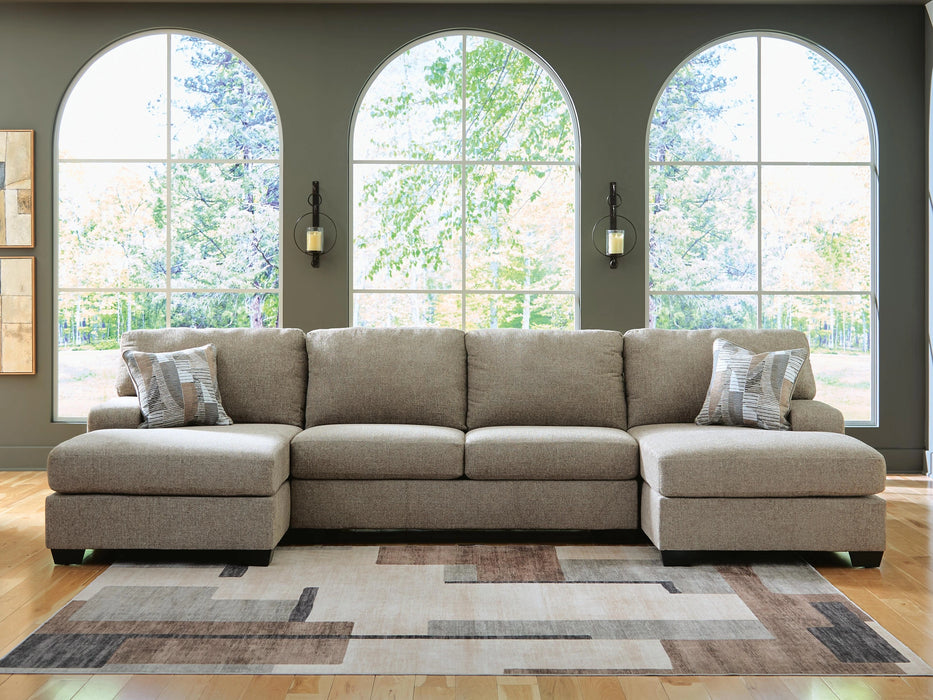 Newellen Sectional with Double Chaise - Massey's Furniture Barn (Watertown, NY) 